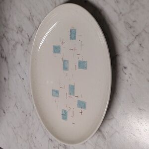 Vintage MCM Heavenly Days Vernon ware serving platter